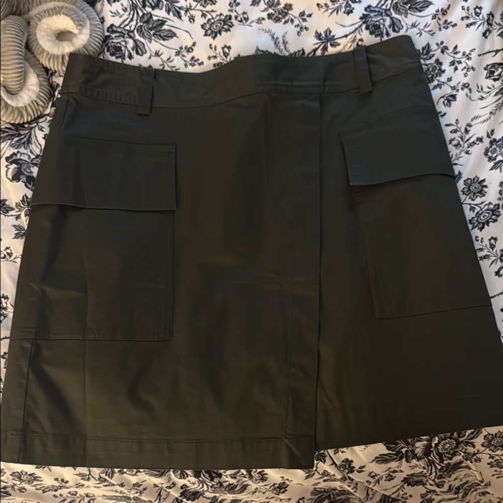 Dark Green Cargo Skirt